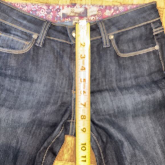 Vintage Paige Jeans Denim Womens 27 Dark Wash Blue Skyline Straight Leg - Picture 4 of 8